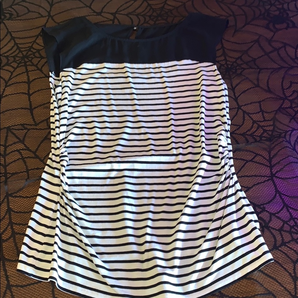 White House Black Market Striped Blouse